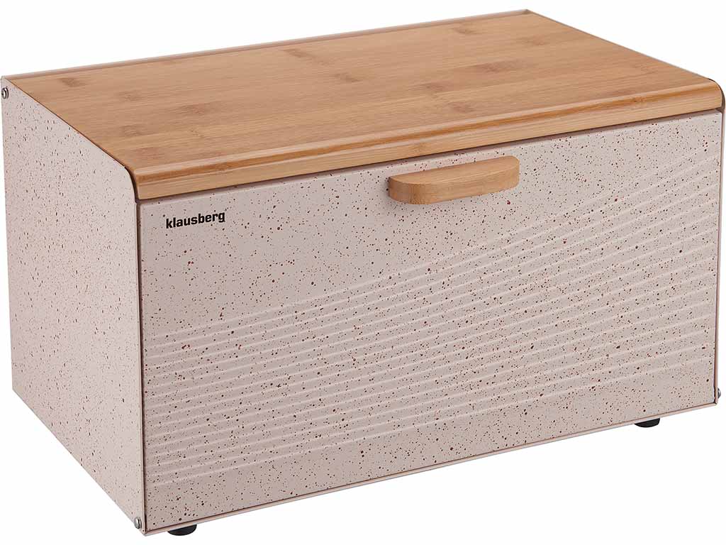 Chlebak metalowy z drewnianą deską Klausberg KB 7465