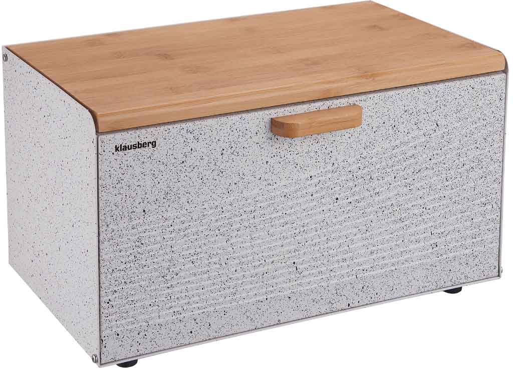 Chlebak metalowy z drewnianą deską Klausberg KB 7466