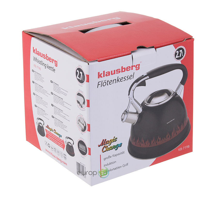 Czajnik stalowy z gwizdkiem 2.7L Klausberg KB 7198