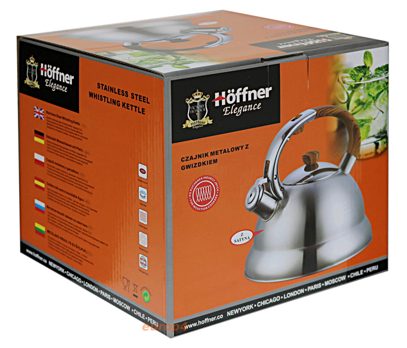 Pudełko czajnika stalowego Hoffner HF 4118