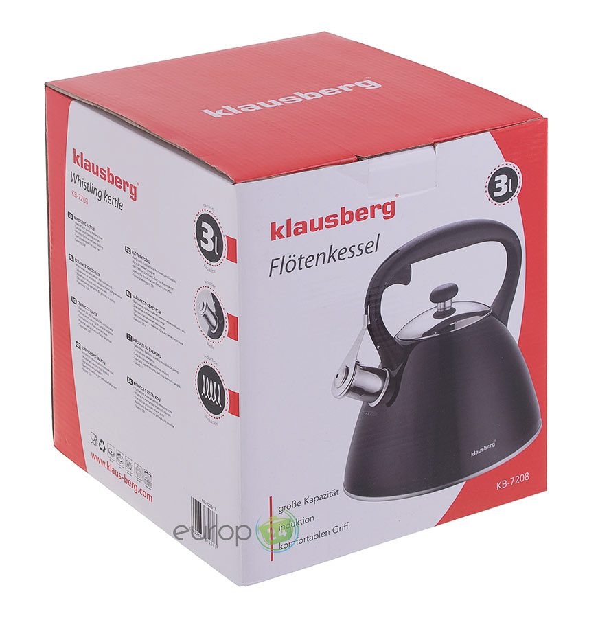Pudełko czajnika stalowego z gwizdkiem Klausberg KB 7208