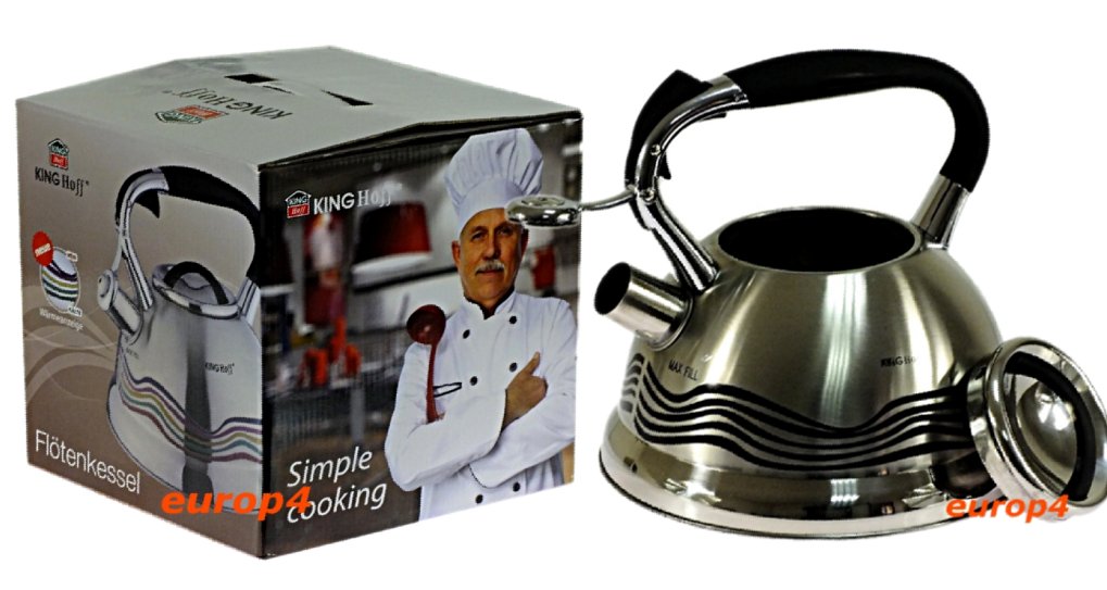 Czajnik tradycyjny KINGHOFF KH 3796 z gwizdkiem INDUKCJA metal stalowy