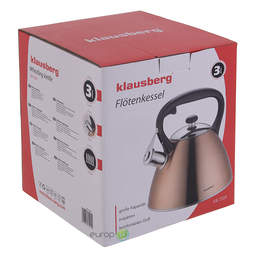 Pudełko czajnika stalowego z gwizdkiem Klausberg KB 7209