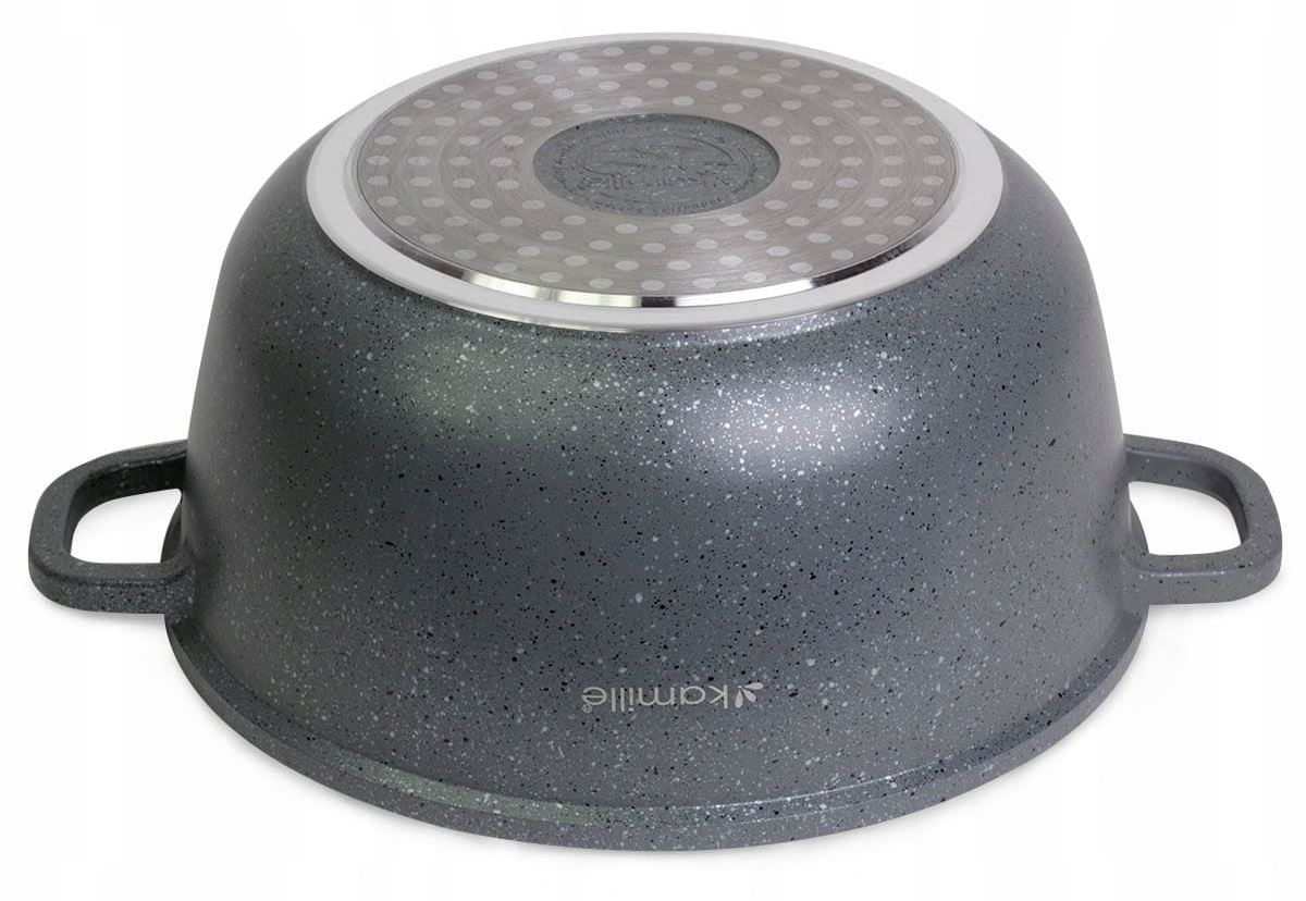 Garnek granitowy 24cm z pokrywką 4.5 L Kamille 4425