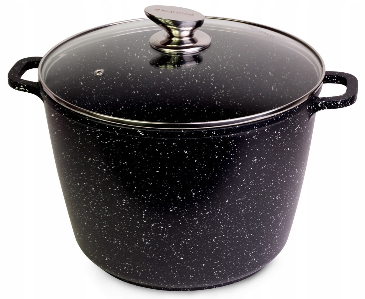 Garnek marmurowy 24cm z pokrywką 6.2 L Kamille 4407
