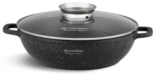 Garnek Marmurowy 28 cm EB 8134 Edenberg Brytfanna 3.3L płytka