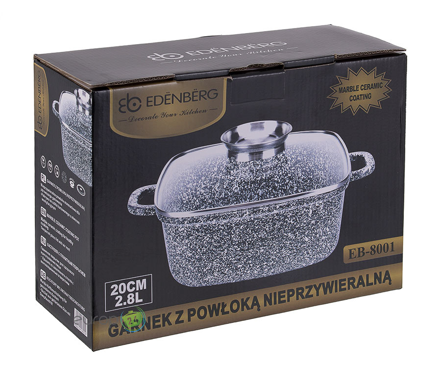 Garnek marmurowy 2.8 l Edenberg EB 8001 pudełko