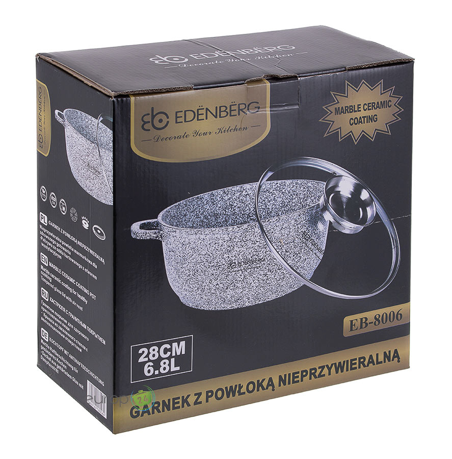 Garnek marmurowy 6.8 l Edenberg EB 8006 pudełko