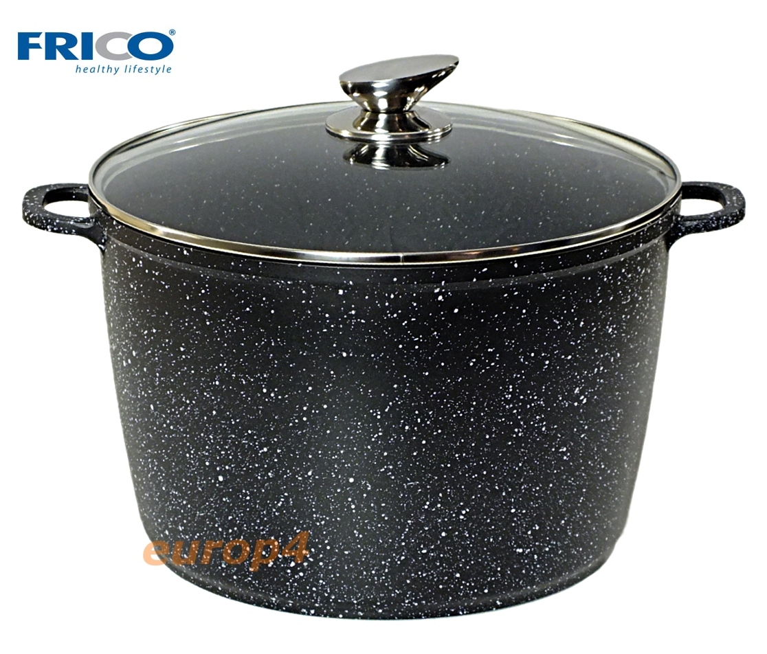 Garnek marmurowy z pokrywką Frico FR 1171 6,5 litra GAZ INDUKCJA
