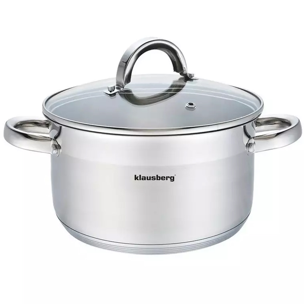 Garnek stalowy 20cm z pokrywką 3.5 L KB 7124 Klausberg