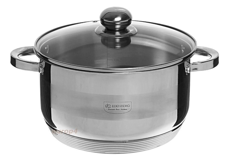Garnek stalowy z pokrywką Edenberg EB 3003 1.9 L GAZ INDUKCJA