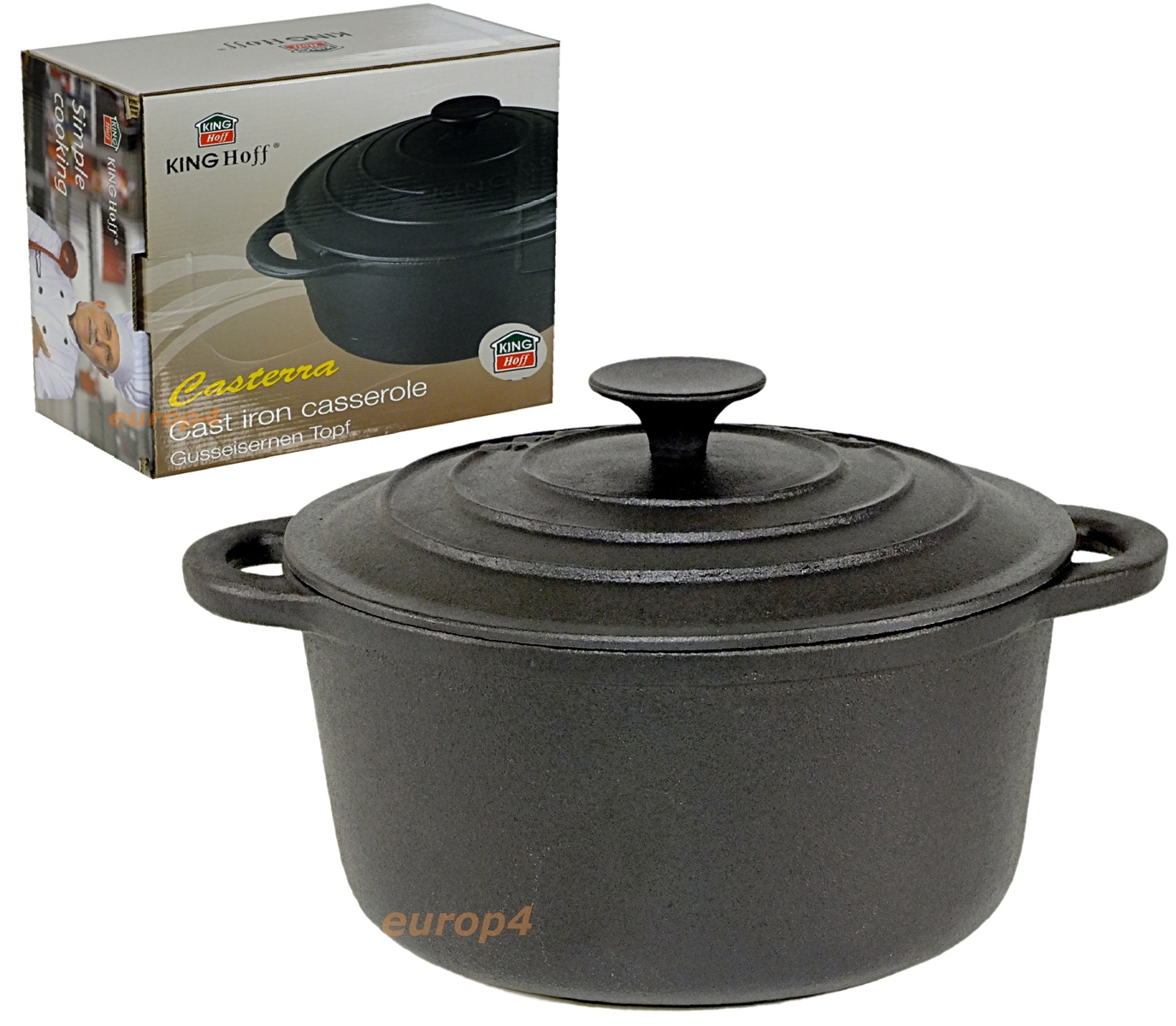 Pojemny garnek żeliwny KingHoff KH 2253