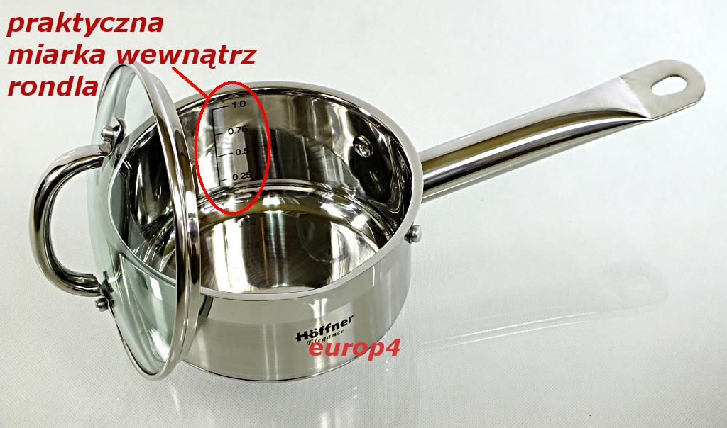Rondel Hoffner HF 1208 garnek z pokrywką 1,1 Lit INDUKCJA GAZ