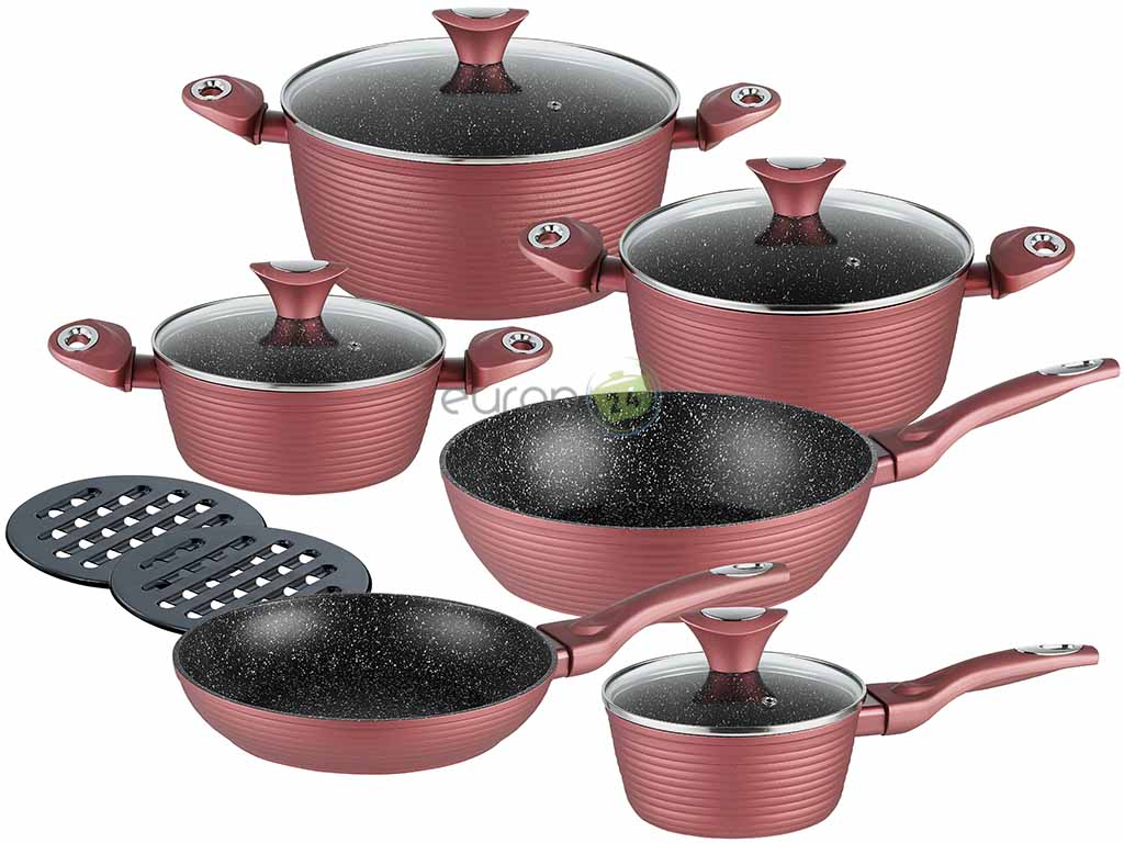 Garnki granitowe Klausberg KB 7423 Zestaw garnków indukcyjne