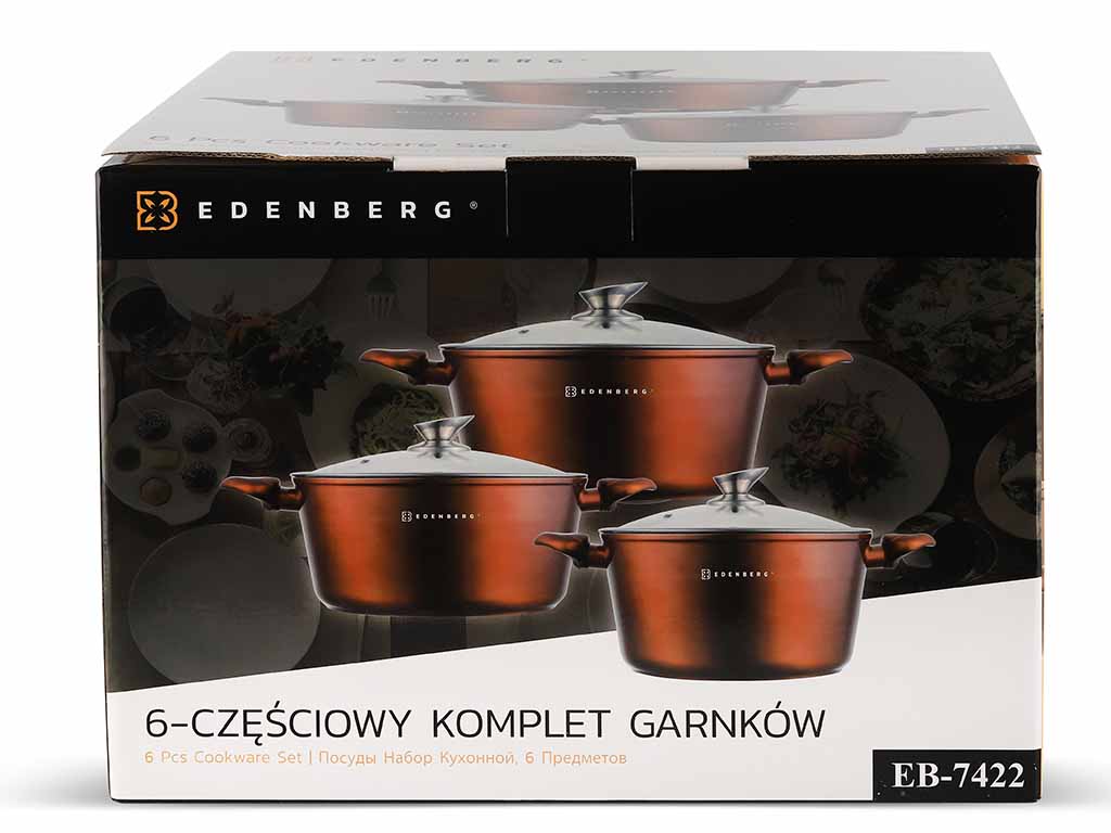 Garnki marmurowe Edenberg EB 7422 w pudełku
