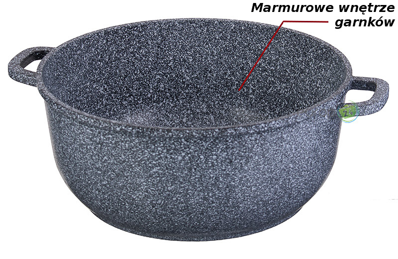 Garnki marmurowe Edenberg EB 8010 marmurowe wnętrze