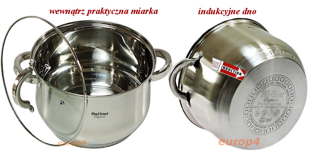 GARNKI Hoffner HF 4360 12 zestaw garnków garnek Gaz INDUKCJA