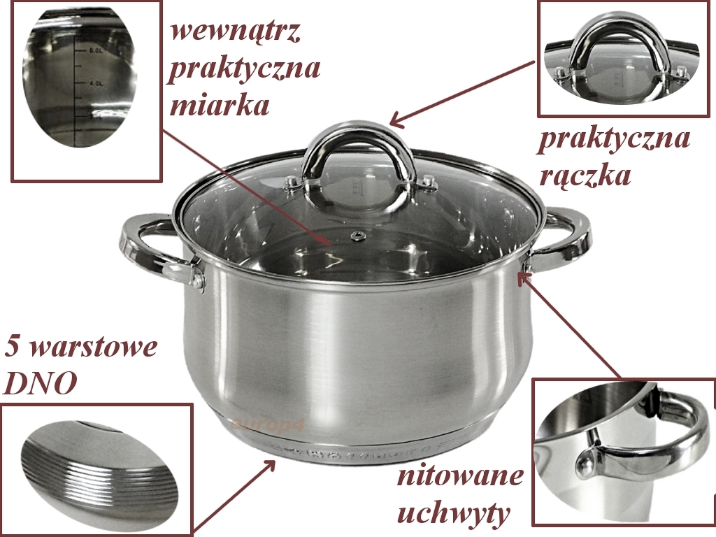 GARNKI Hoffner HF 4360 12 zestaw garnków garnek Gaz INDUKCJA