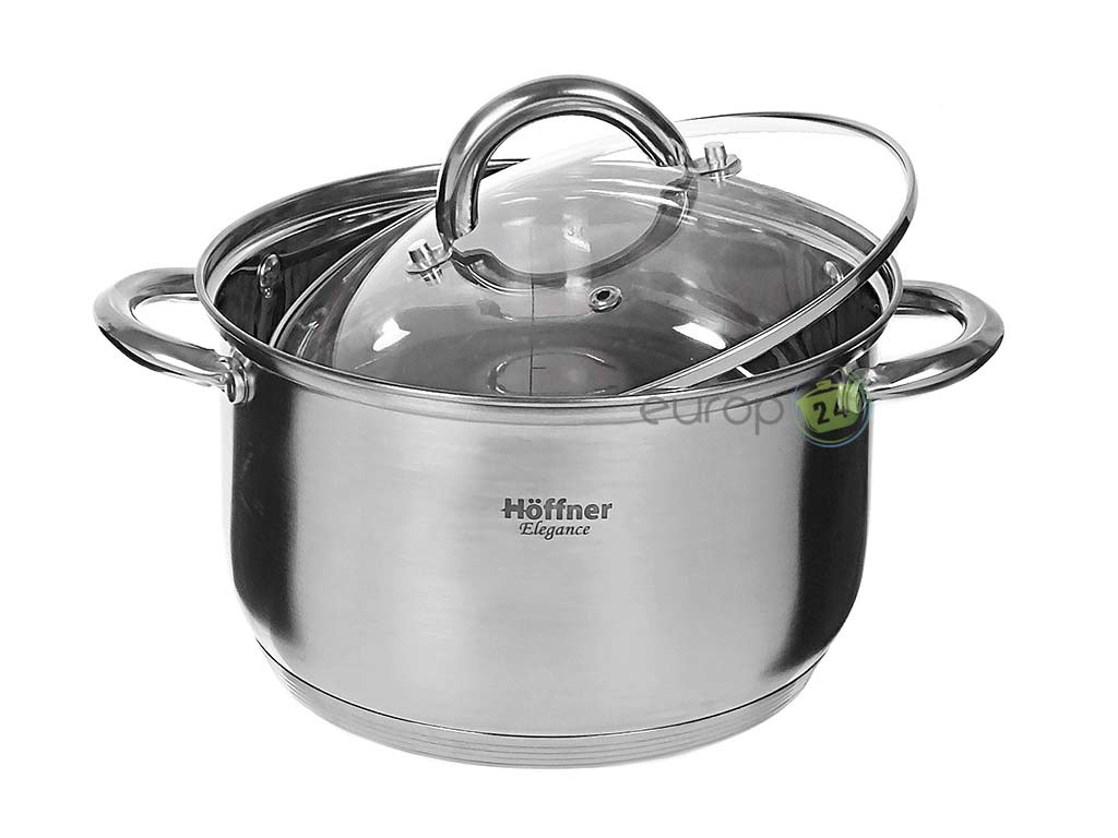 Garnki stalowe Hoffner HF 4360 indukcyjne Zestaw sześciu garnków