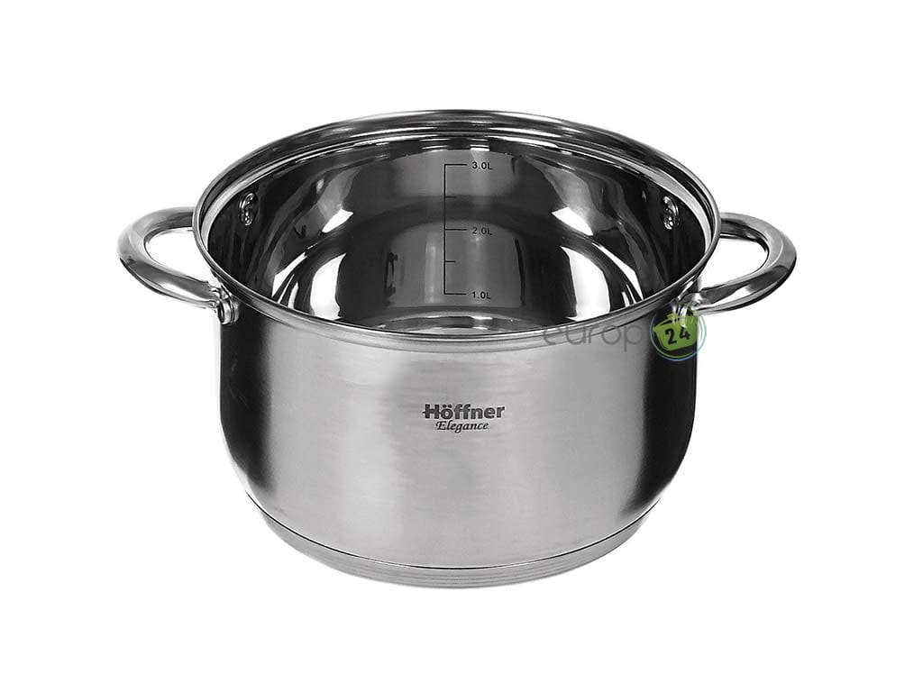 Garnki stalowe Hoffner HF 4360 indukcyjne Zestaw sześciu garnków
