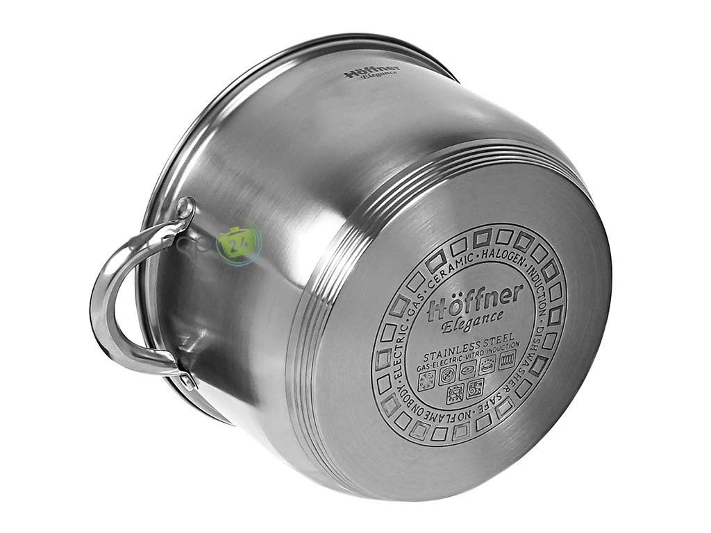 Garnki stalowe Hoffner HF 4360 indukcyjne Zestaw sześciu garnków
