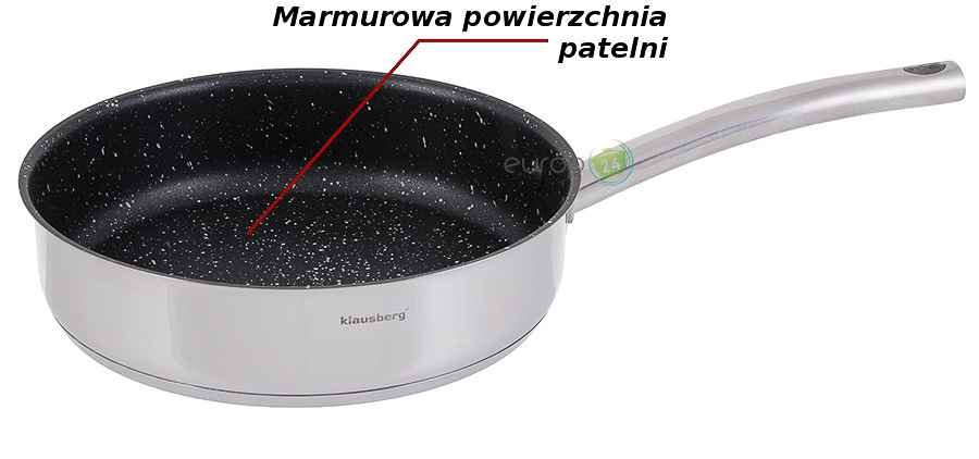 Komplet garnków stalowych Garnki Klausberg KB 7215 - patelnia