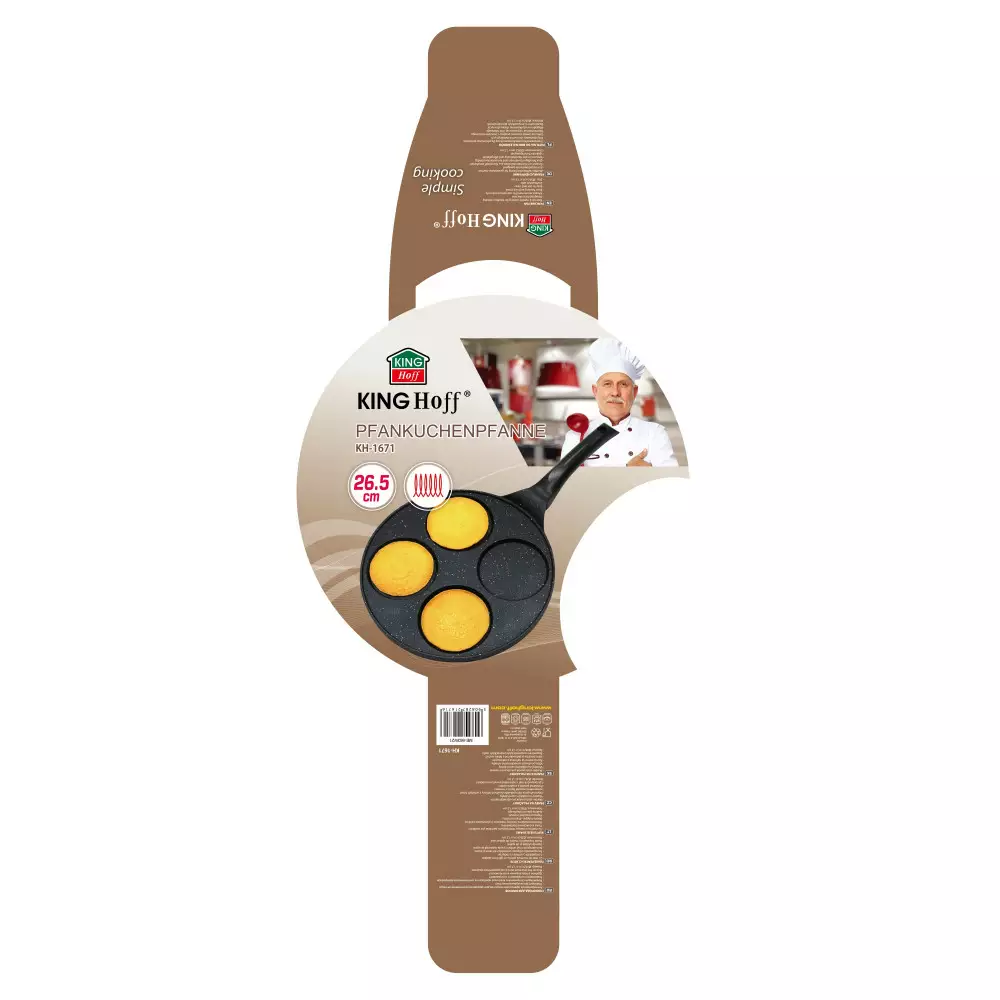 Patelnia do mini naleśników 26cm powłoka marmurowa KH 1671 Kinghoff