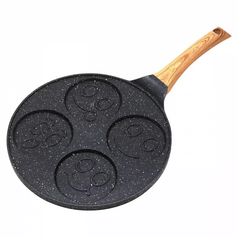 Patelnia do naleśników 26cm czarna powłoka marmurowa KH 1666 Kinghoff