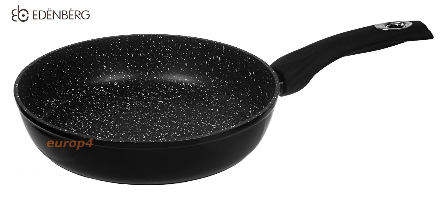 Patelnia marmurowa Edenberg EB 1732 3szt Ceramiczna Indukcja Granitowa