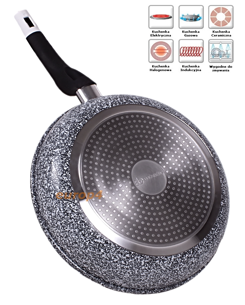 Patelnia Edenberg EB 9155 - 26 cm Ceramiczna Indukcyjna Granitowa
