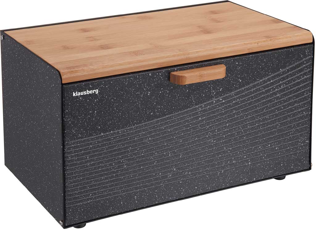 Chlebak metalowy z drewnianą deską Klausberg KB 7464